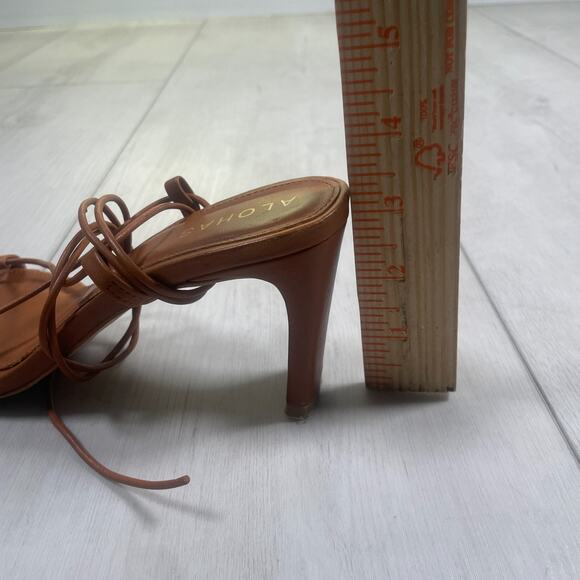 Alohas Women's 38 Bellini Sandal Heel Strappy Leather - Picture 9 of 9